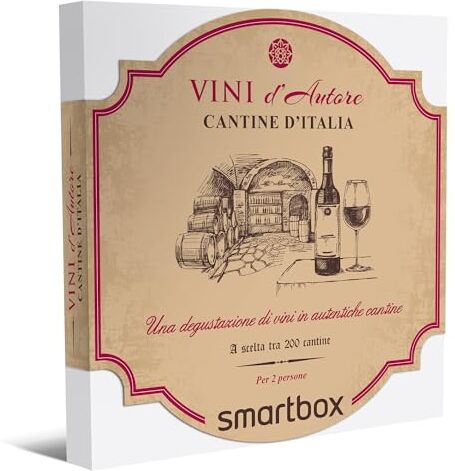 smartbox Cofanetto Regalo Cantine d'Italia Idea Regalo Originale Una degustazione di Vini per 2 Persone