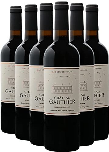 Generico Château Gauthier Les Bois de Gauthier rosso 2020 DOP Côtes de Bordeaux Blaye Bordeaux Francia Vitigni Merlot,Cabernet Sauvignon,Cabernet Franc 6x75cl