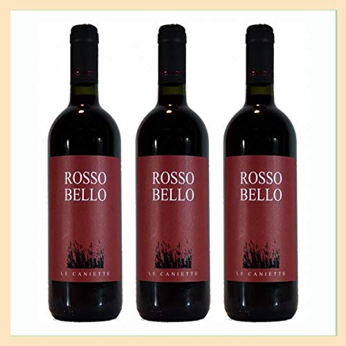 marche in italy 3x Vino Biologico Rosso Bello"Piceno" doc, bottiglia 0,75 lt, Cantina Le Caniette, Ripatransone, Ascoli Piceno, prodotto tipico marchigiano, Italy