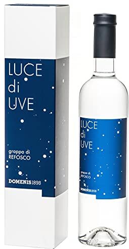 DOMENIS1898 LUCE DI UVE REFOSCO grappa di refosco 38% vol. bottiglia in vetro da 50 cl con astuccio