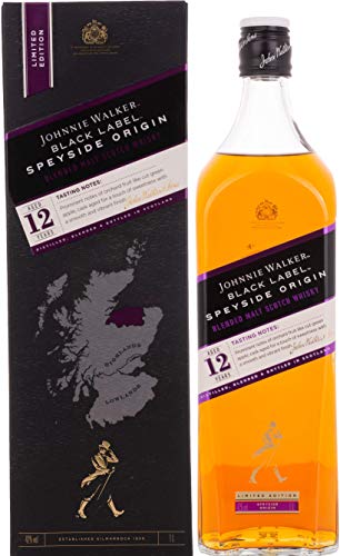 Johnnie Walker Black Label Speyside Origin Scotch Whisky con Astuccio 1 L