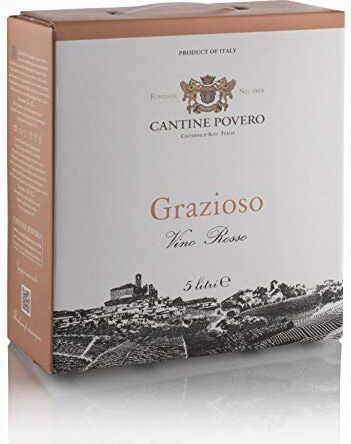 GS1 Honduras Cantine Povero Bag In Box 5 lt. Vino Rosso da Uve Grignolino"Grazioso" 12°