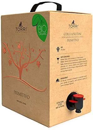 Torri Cantine Vino rosso Bag In Box Primitivo Biologico 5 Litri