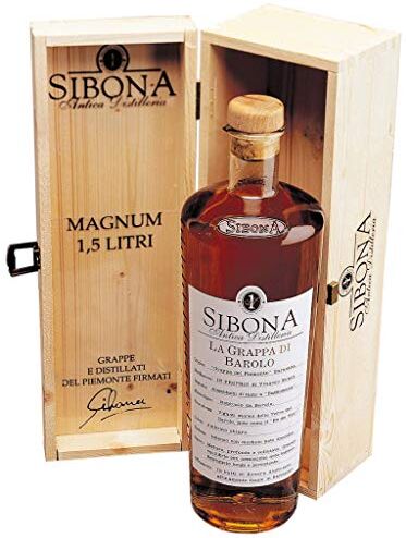 Sibona Antica Distilleria SIBONA-"GRAPPA BAROLO" MAGNUM CASSA LEGNO 1,5 L 42°