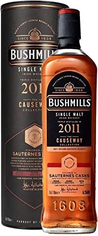 Bushmills THE CAUSEWAY COLLECTION Single Malt Irish Whisky Sauternes Casks 2011 56,3% Vol. 0,7l in Giftbox