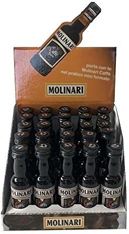 Molinari LIQUORE SAMBUCA AL CAFFE 25 BOTTIGLIETTE MIGNON MINIATURE 3 CL