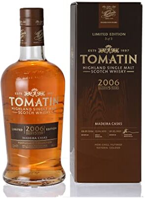 Hard To Find Tomatin 15 Years Old Portuguese Collection MADEIRA CASKS 2006 46% Vol. 0,7l in Giftbox