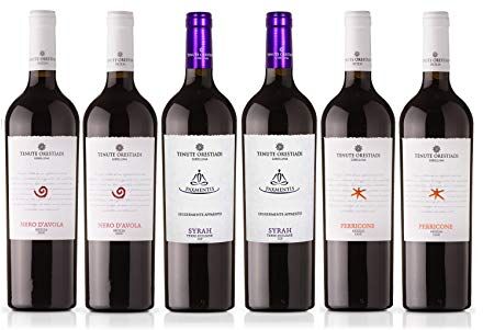 Tenute Orestiadi Confezione 6 bottiglie   3 tipologie di Vino Rosso Siciliano DOC: Syrah PaxMentis   Perricone   Nero d'Avola Cantina    Selezione Valle del Belice