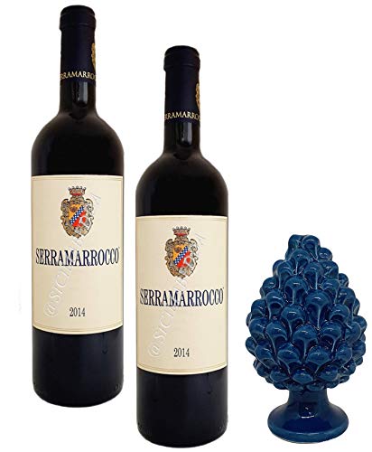 sicilia bedda SERRAMARROCCO Cabernet Sauvignon e Cabernet Franc 2014 Vino Pluripremiato (2 Bottiglie con Pigna Siciliana)