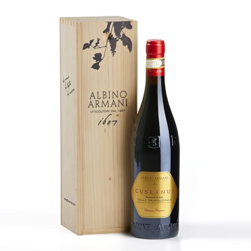 Giorgio Armani GIFT AMARONE RISERVA Confezione regalo in legno con logo da 1 bottiglia x 750 ml 1x "CUSLANUS" Amarone della Valpolicella Classico Riserva DOCG