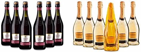 Sant'Orsola Casa  Lambrusco Emilia Igt Vino Rosso Frizzante Pacco da 6 X 750 Ml & Prosecco D.O.C. Millesimato Luxury Pacco da 6 x 750 ml