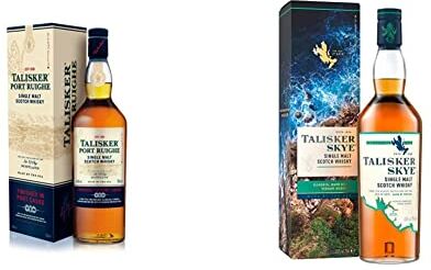 Talisker Port Ruighe Single Malt Scotch Whisky 700 ml & Skye Single Malt Scotch Whisky, 700 ml (La confezione può variare)