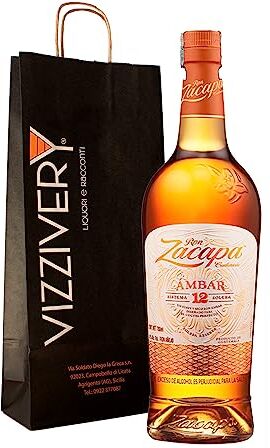 Generico Ron Zacapa Centenario ÁMBAR 12 Sistema Solera Reserva 40% Vol. 1l Rum Ron Zacapa con Confezione Regalo Vizzivery