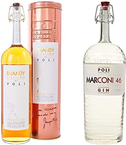 Jacopo Poli Brandy Italiano Astucciato 700 ml & Marconi 46 Gin Poli Gin 70 ml