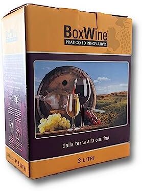 Lebōn Bag in box da 3 litri Vino Rosso da uve Barbera "Rosso 27", formato conveniente e comodo, Piemonte