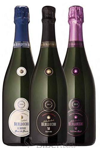 Zeus Party Trilogia -Berlucchi- 61' NATURE Blanc de Blancs 2013 + Brut Nature 2013 + Rosè 2013 750 ml in cassa di legno