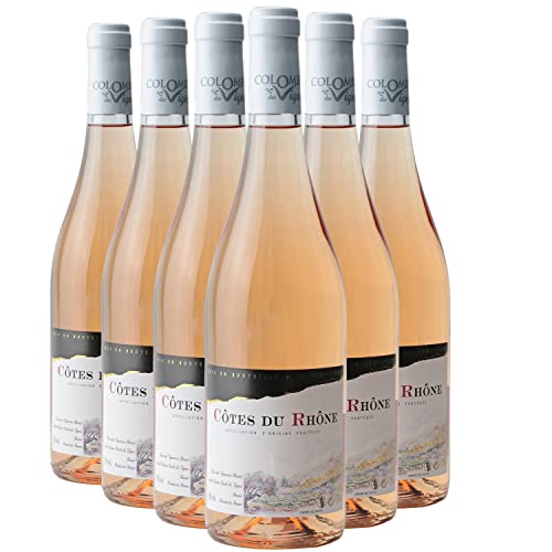 Genérico Côtes du Rhône Terroir rosado 2022 Colombes des Vignes DOP Valle del Ródano Francia Variedades de uva Syrah,Grenache,Viognier 12x75cl