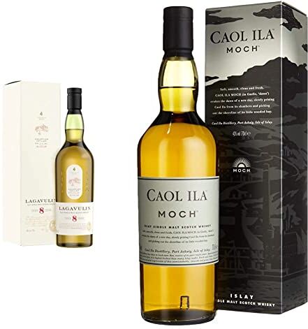 Lagavulin Caol Ila Moch Single Malt Scotch Whisky 700 ml &  Scotch Whisky 8 Anni, 700ml