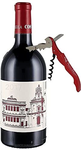 sicilia bedda CERASUOLO DI VITTORIA COS DOCG Vino Biologico 750 Ml 13% vol. Con Elegante Apribottiglia