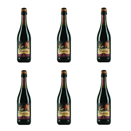 Ferrarini Lambrusco Montericco Bio, Vino Italiano Biologico Frizzante Secco, Vino Rosso Aromatico con Note di Violetta, Colli di Scandiano e di Canossa DOP, 6 x 75cl