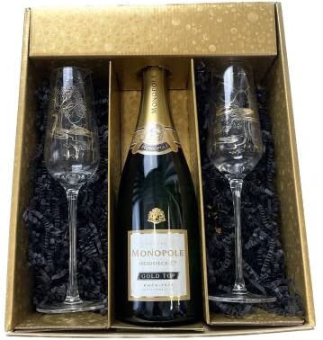 Wine And More Confezione regalo Champagne Heidsieck Oro -1 Gold Top 2 Flauti da champagne Anton Studio Design