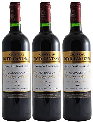 Generico Château Boyd-Cantenac rosso 2016 DOP Margaux Bordeaux Francia Vitigni Cabernet Franc,Petit Verdot,Merlot 3x75cl