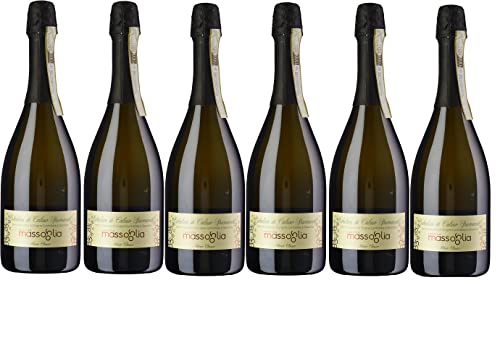 Cantina Massoglia Erbaluce di Caluso SPUMANTE docg 2018, vino bianco, metodo classico, vino italiano prodotte da uve di erbaluce pacco da 6 x0.75 l