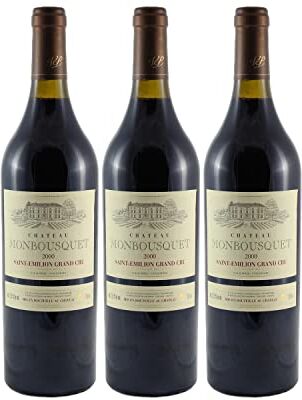 Generico Château Monbousquet Saint-Emilion Grand Cru Classé rosso 2000 DOP Bordeaux Francia Vitigni Merlot,Cabernet Franc,Cabernet Sauvignon 3x75cl