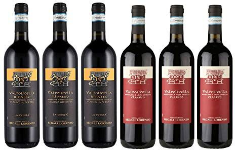 Cantina Begali Confezione 6 Bottiglie   2 Tipologie Vino Rosso DOC della Valpolicella: 3 Ripasso Classico Superiore   3 Valpolicella Classico