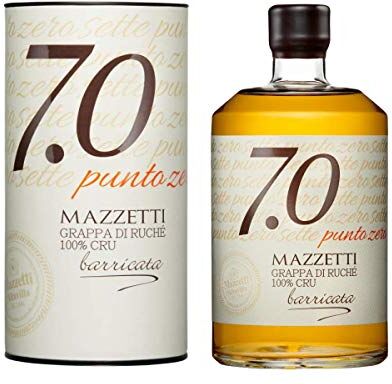 Mazzetti Confezione Regalo con GRAPPA di RUCHE' 100% CRU BARRICATA    d'Altavilla   Una grappa per intenditori, lungamente invecchiata in barriques, da vitigno Ruché