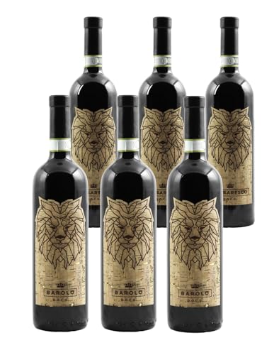 Lebōn 6 BOTTIGLIE: 3 Barolo Docg + 3 Barbaresco Docg Vino Rosso pregiata etichetta in sughero (6x750 ml)