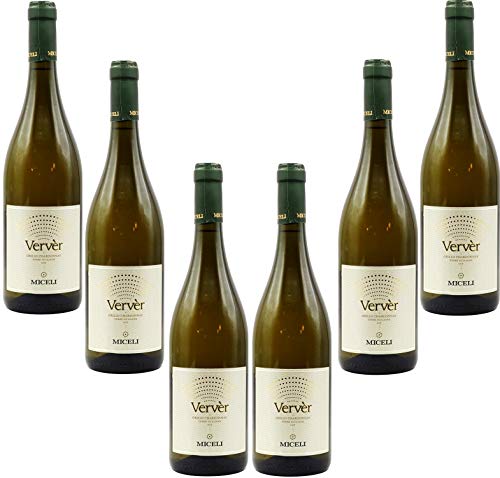 sicilia bedda MICELI VERVER Terre Siciliane IGT Vino Bianco Blend Grillo e Chardonnay 0,75 Lt (Box 6 Bottiglie)