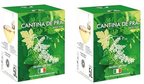 De Pra Confezione 2 Bag in Box Vino Bianco Verduzzo Trevigiano Veneto Igt 2 confezioni da 5l