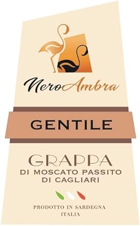 NeroAmbra Gentile 20cl Grappa Sarda di Moscato Passito di Cagliari