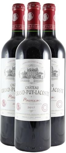 Generico Château Grand-Puy-Lacoste 5ème Grand Cru Classé rosso 2017 DOP Pauillac Bordeaux Francia Vitigni Cabernet Sauvignon,Cabernet Franc,Merlot 3x75cl 90/100 Robert Parker