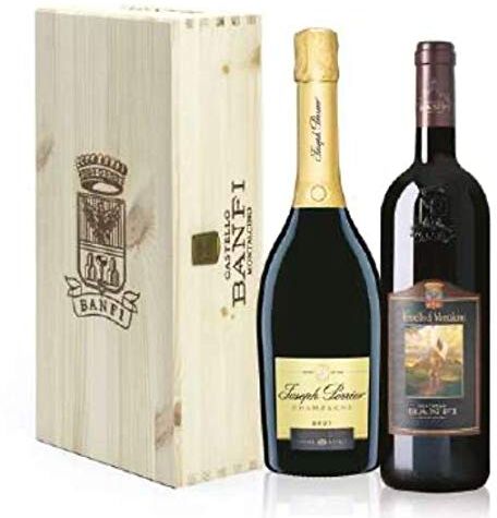 Zeus Party Cassetta Degustazione -Banfi- Brunello Di Montalcino DOCG + Champagne Cuvée Royale Brut Joseph Perrier 750 ml