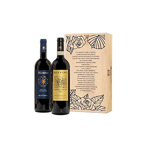 CANTINA RUFFINO RISERVA DUCALE ORO CHIANTI CLASSICO E MODUS IN CASSETTA DI LEGNO REGALO