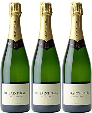 Generico Champagne Sélection Brut bianco De Saint-Gall DOP Champagne Francia Vitigni Chardonnay,Pinot Noir,Pinot Meunier 3x75cl