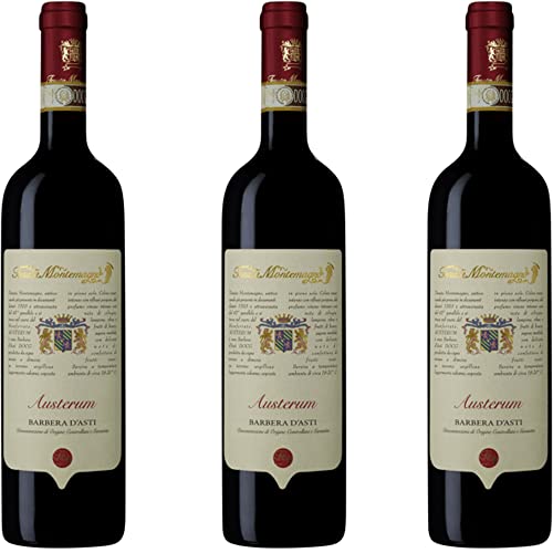 Tenuta Montemagno Barbera D'Asti Docg   Vino Rosso Piemontese   Austerum    Piemonte   3 Bottiglie 75Cl   Idea Regalo