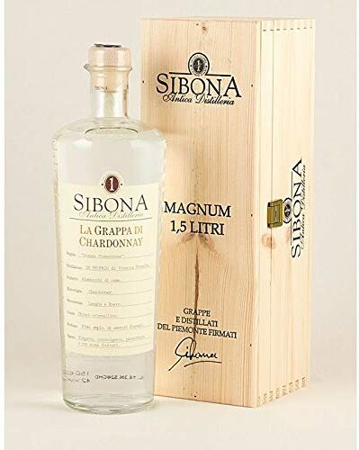 Sibona Antica Distilleria Grappa Sibona Grappa Chardonnay MAGNUM con astuccio in legno