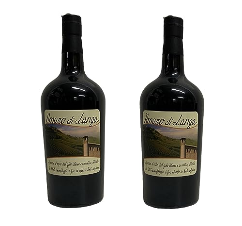 Amaro di langa 2x1 litro, digestivo alle erbe dal gusto intenso e aromatico tipico delle langhe, Piemonte Italia.