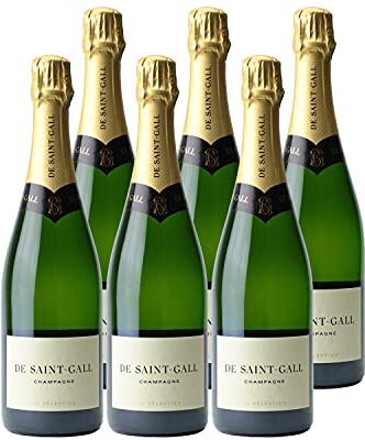 Generico Champagne Sélection Brut bianco De Saint-Gall DOP Champagne Francia Vitigni Chardonnay,Pinot Noir,Pinot Meunier 6x75cl