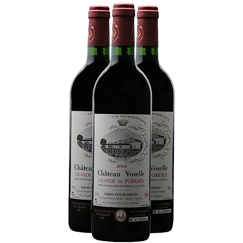 Generico Château Voselle Lalande-de-Pomerol rosso 2001 DOP Bordeaux Francia Vitigni Merlot,Cabernet Sauvignon,Cabernet Franc 3x75cl