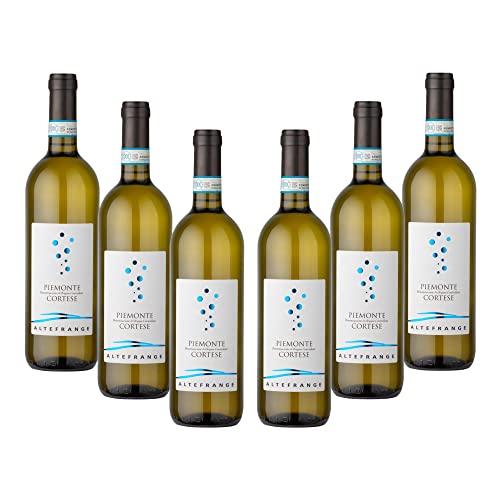 Arione ALTE FRANGE   Vino Bianco Cortese Piemonte DOC, Annata 2022, Confezione da 6 Bottiglie da 750 ml