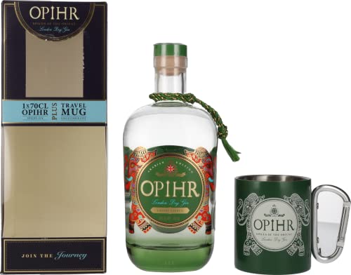 Opihr Gin London Dry ARABIAN EDITION 43% Vol. 0,7l in Giftbox with Travel Mug