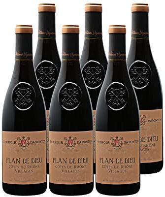 Generico Côtes du Rhône Villages Plan de Dieu rosso 2021 Terroir Daronton DOP Valle del Rodano Francia Vitigni Grenache,Syrah 6x75cl