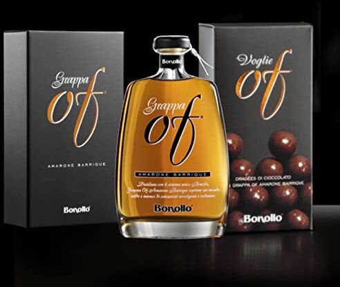 Bonollo Grappa Amarone Barrique + Cioccolatini alla Grappa 300g