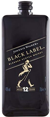 Johnnie Walker Black Label, Blended Scotch Whisky, Pocket Scotch 200 ml