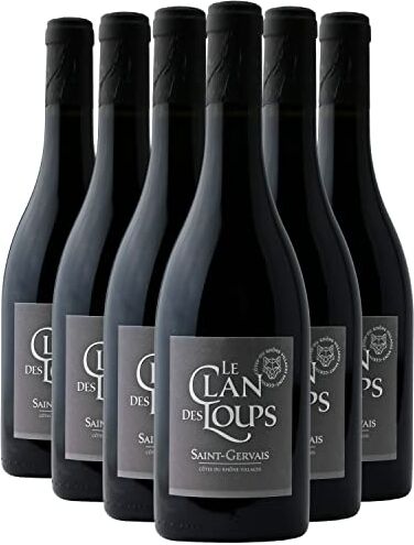 Genérico Côtes du Rhône Villages Saint-Gervais Le Clan des Loups tinto 2022 Cellier des Chartreux DOP Valle del Ródano Francia Variedades de uva Grenache,Syrah,Carignan 6x75cl