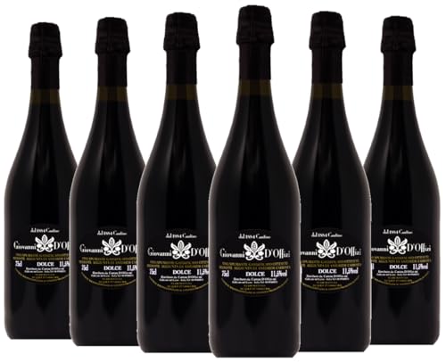 Generic x6 Vino Rosso Dolce da uve Cesanese Frizzante Cantine Giovanni D'Offizi 6x75cl